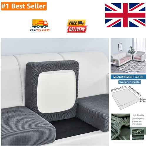 Elegant dark grey stretch - grey, sofa