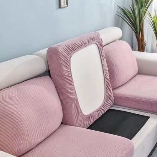 Velvet plush shaped sofa - velvet,