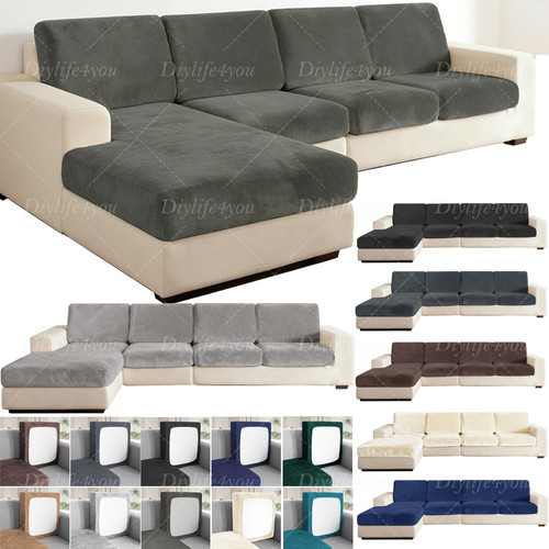 Velvet stretch sofa - sofa, seat