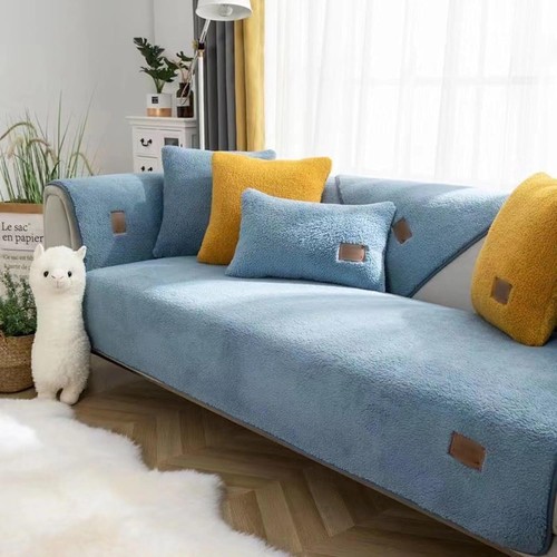 Sherpa fleece sofa couch - fleece,