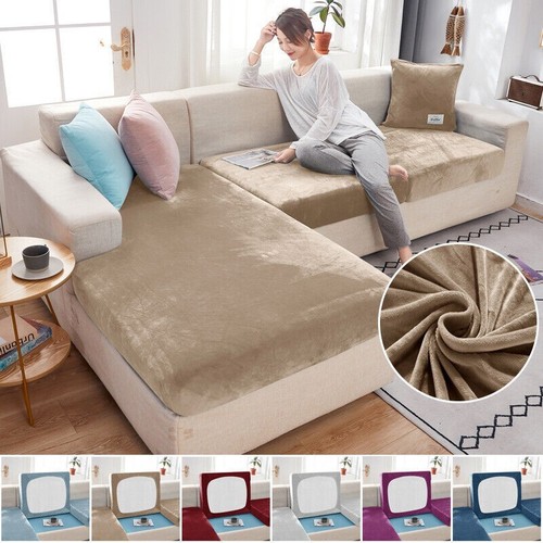 Stretch velvet sofa cushion - stretch,