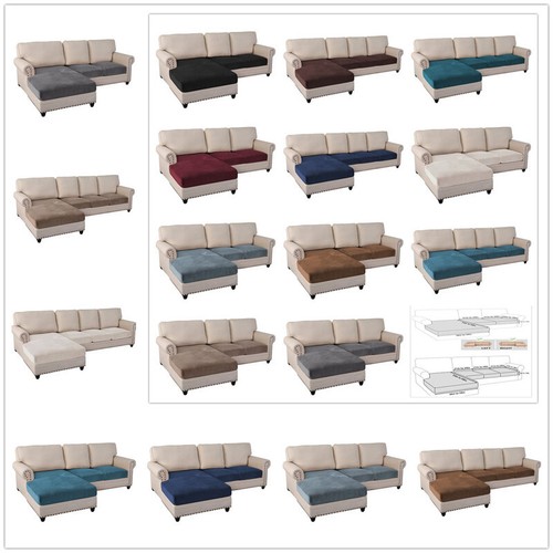 Stretch velvet sofa cushion - stretch,
