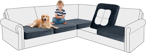 Velvet stretch sofa - velvet,